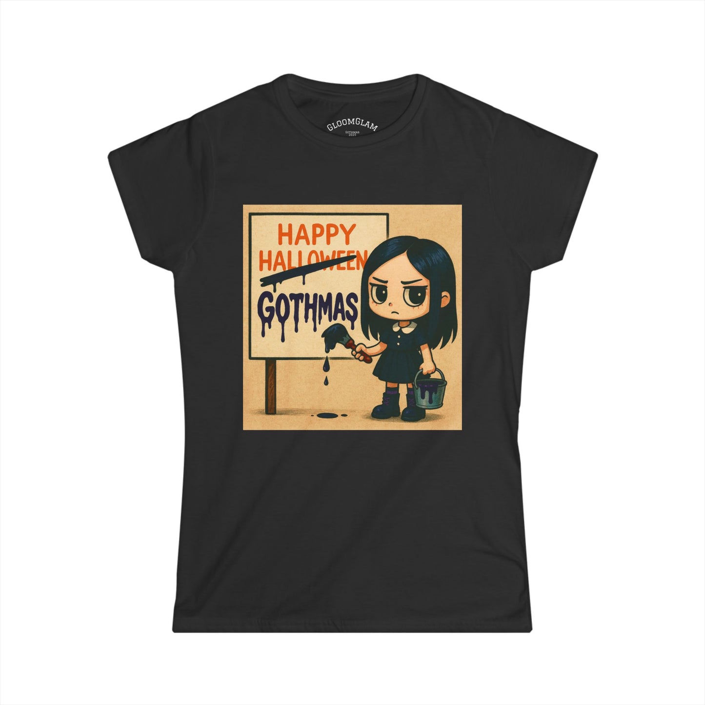 Happy Gothmas Shirt, Cute Goth Graphic Tee, Alternative Fashion, Gift for Goth Friends