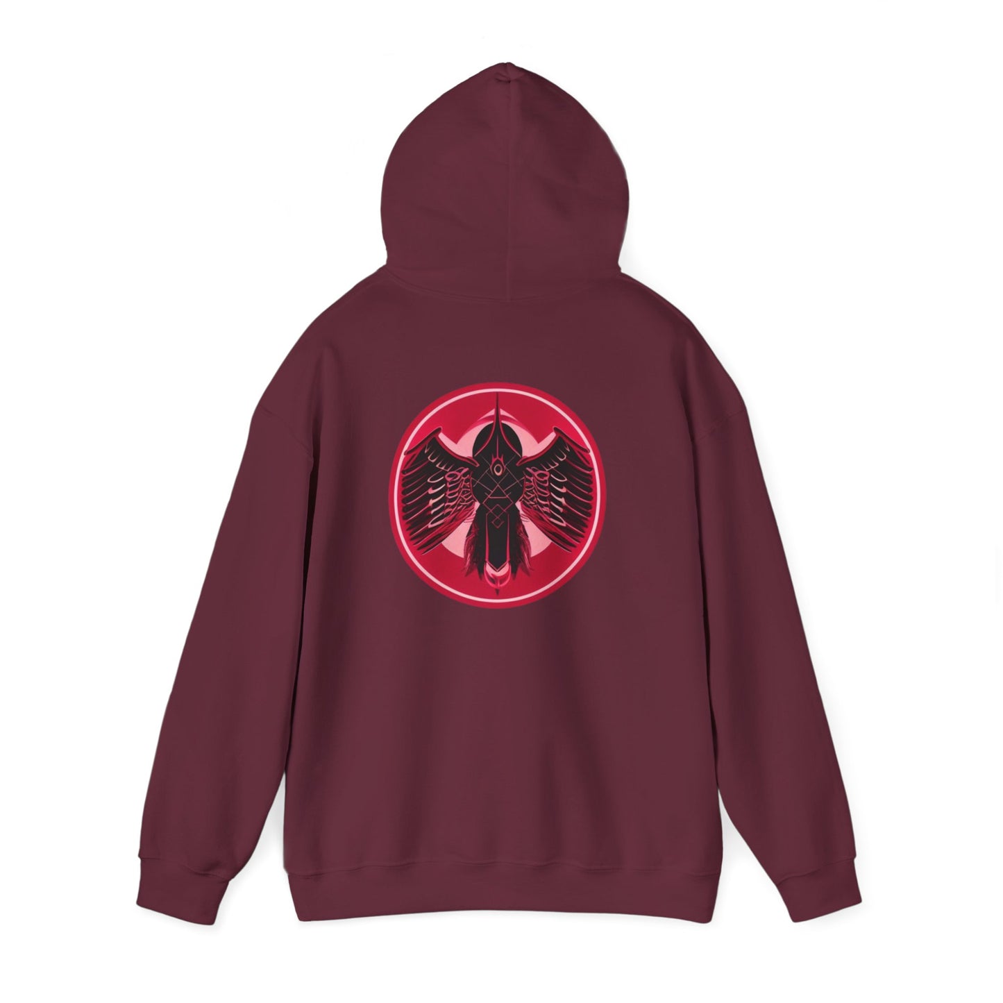 CatBat Dark Angel Gothic Hooded Sweatshirt with Winged Design, Cozy Unisex Hoodie for Casual Wear, Perfect Gift for Birthdays, Halloween, and More