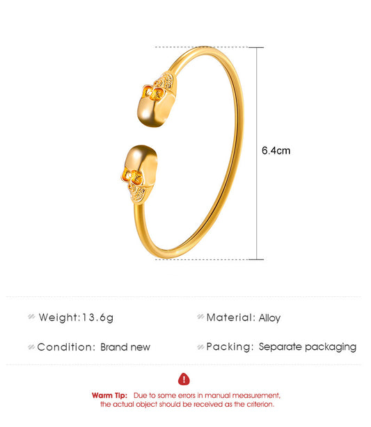 Retro Exaggerated Gothic Skull Bracelet