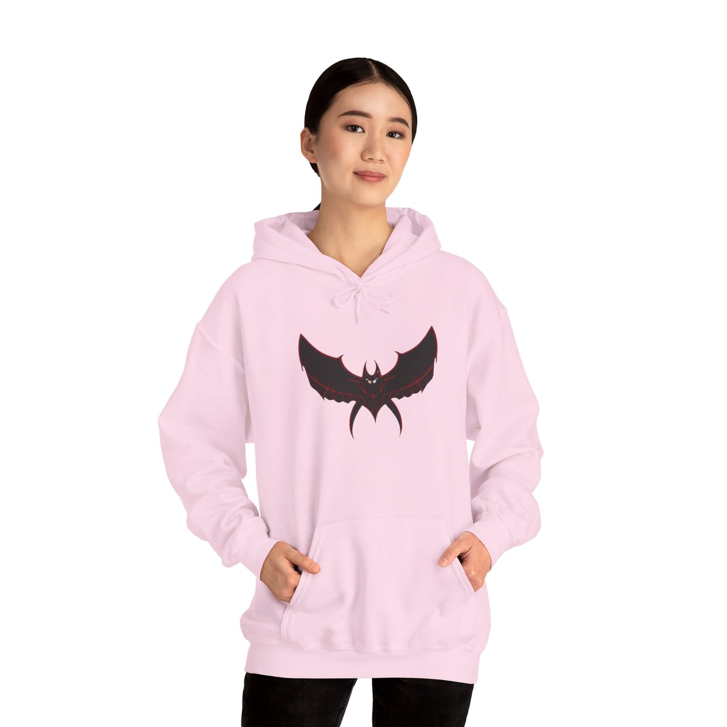 CatBat Dark Angel Gothic Hooded Sweatshirt with Winged Design, Cozy Unisex Hoodie for Casual Wear, Perfect Gift for Birthdays, Halloween, and More