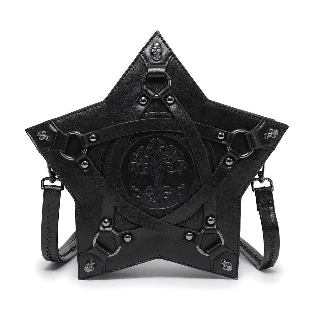 Gothic Embossed Women's Shoulder Crossbody Backpack