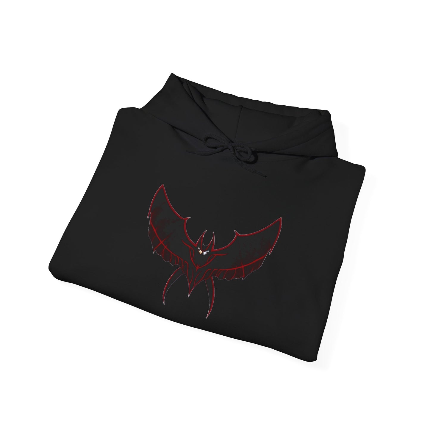 CatBat Dark Angel Gothic Hooded Sweatshirt with Winged Design, Cozy Unisex Hoodie for Casual Wear, Perfect Gift for Birthdays, Halloween, and More