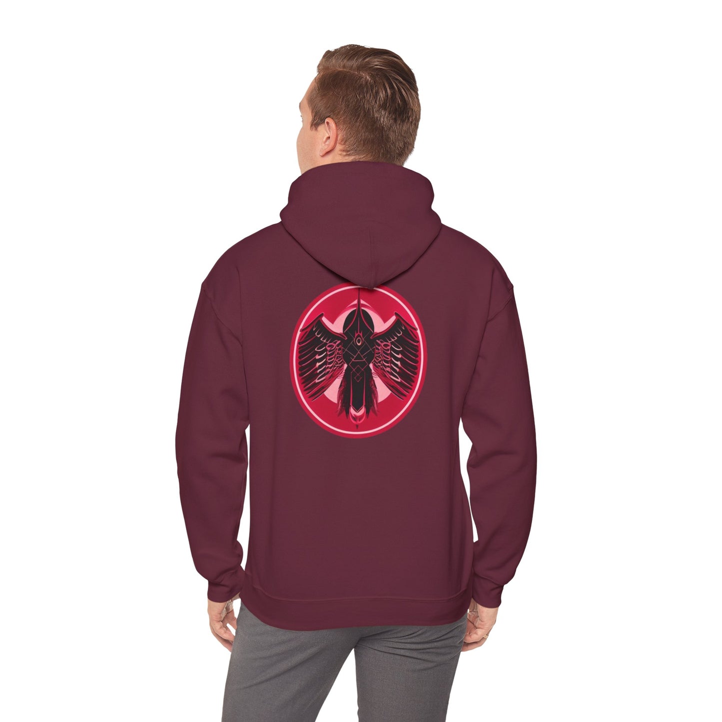 CatBat Dark Angel Gothic Hooded Sweatshirt with Winged Design, Cozy Unisex Hoodie for Casual Wear, Perfect Gift for Birthdays, Halloween, and More