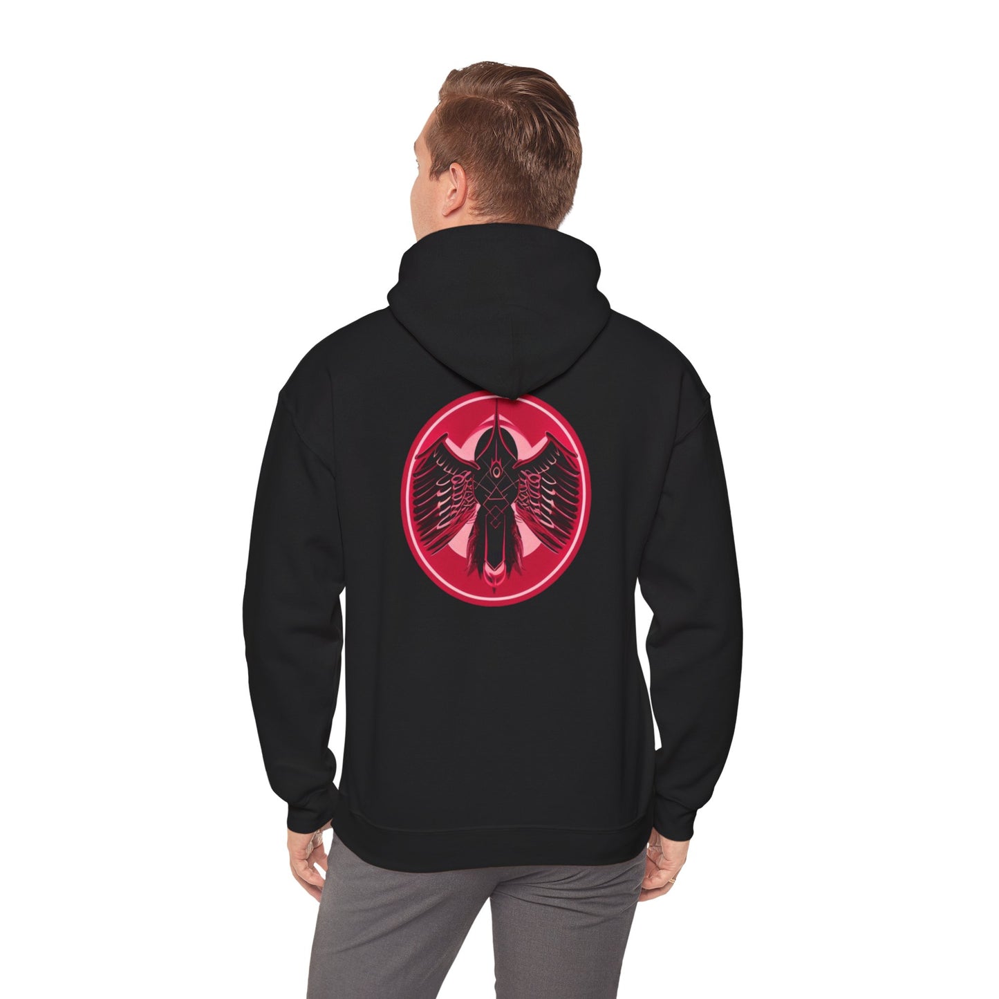 CatBat Dark Angel Gothic Hooded Sweatshirt with Winged Design, Cozy Unisex Hoodie for Casual Wear, Perfect Gift for Birthdays, Halloween, and More
