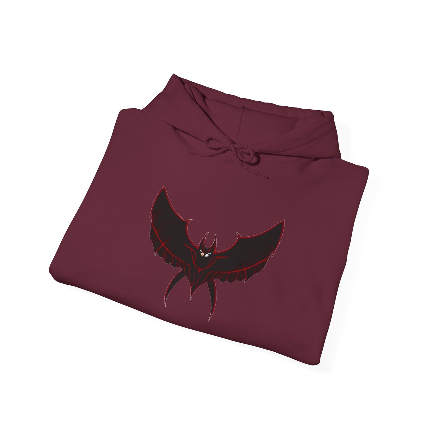 CatBat Dark Angel Gothic Hooded Sweatshirt with Winged Design, Cozy Unisex Hoodie for Casual Wear, Perfect Gift for Birthdays, Halloween, and More