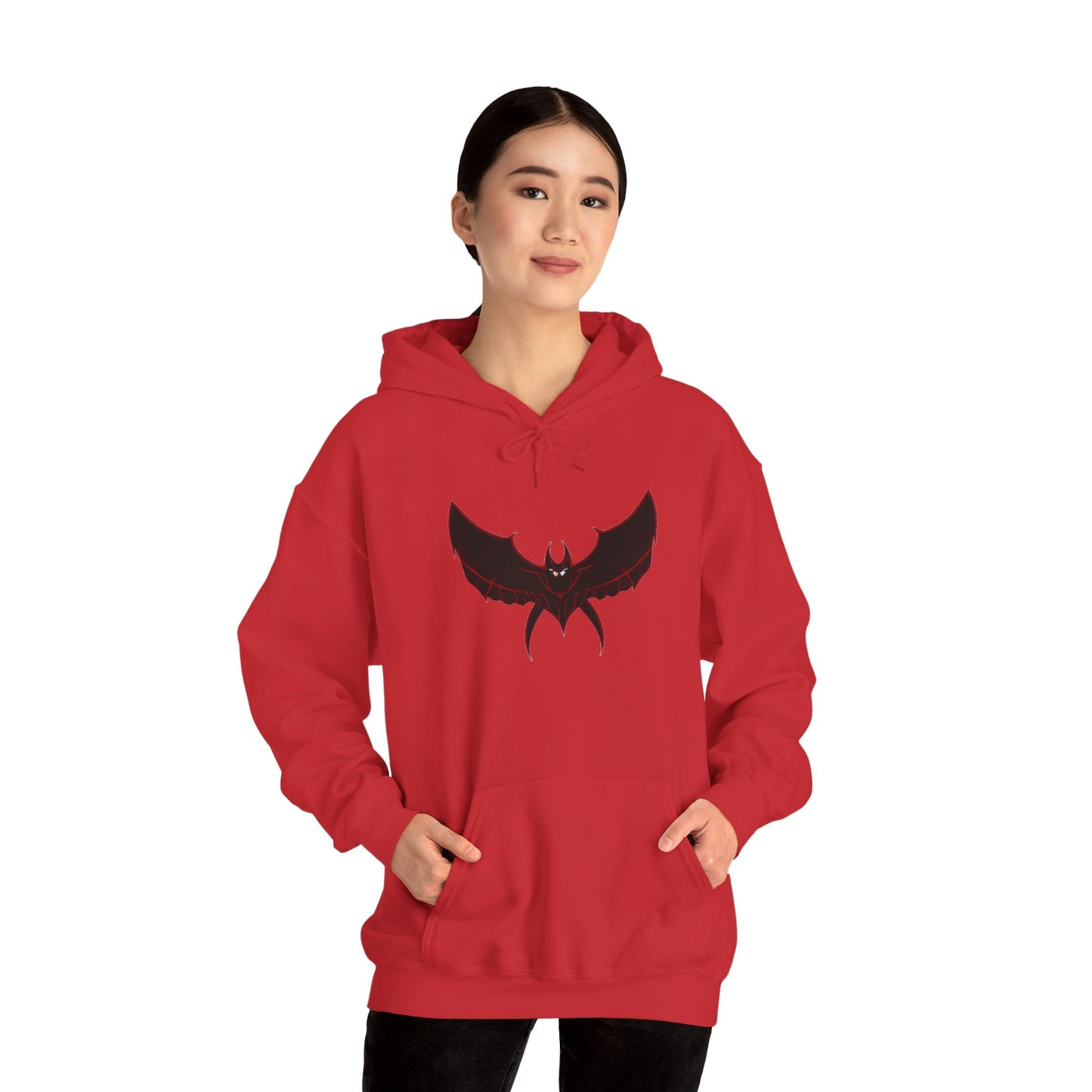 CatBat Dark Angel Gothic Hooded Sweatshirt with Winged Design, Cozy Unisex Hoodie for Casual Wear, Perfect Gift for Birthdays, Halloween, and More