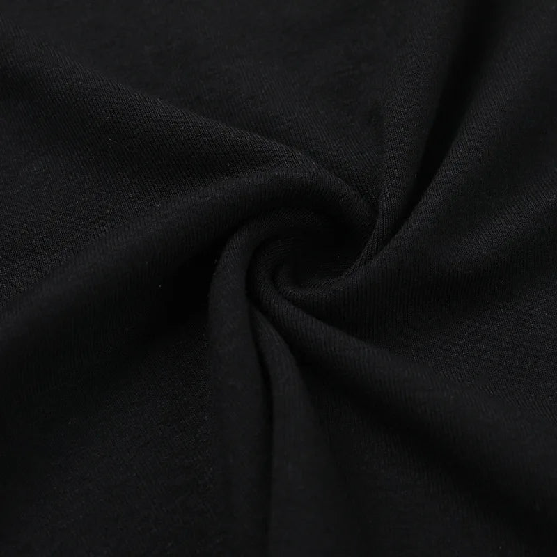 Goth Mesh Patchwork Cross Turtleneck Pullovers