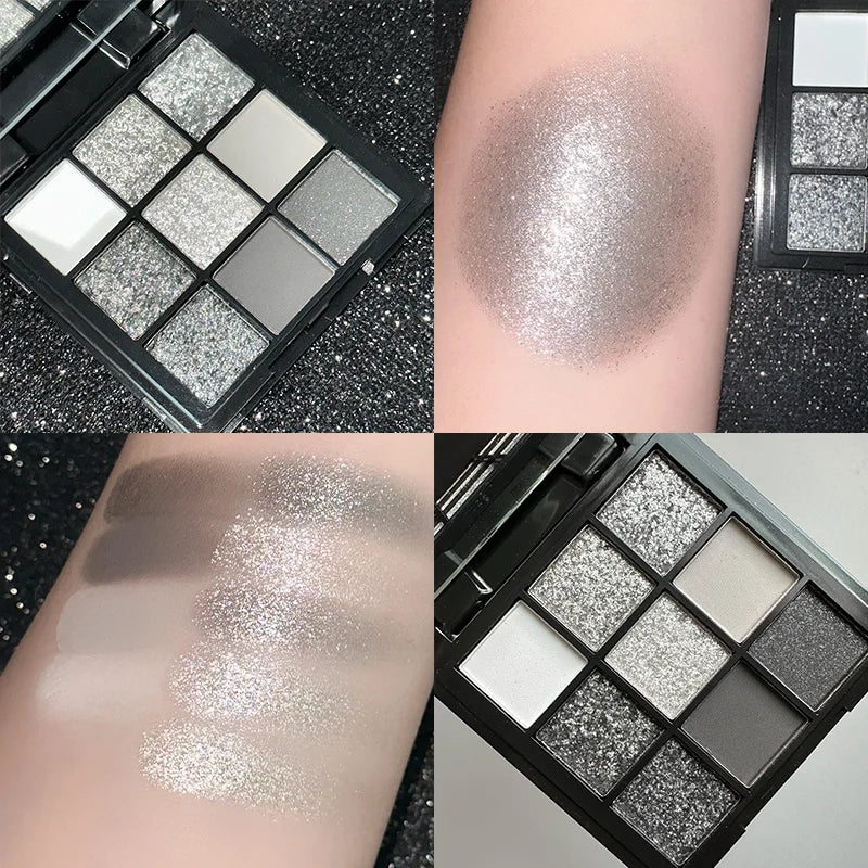 9-Grid Red Eyeshadow Palette Eye Shadow Makeup Long Lasting