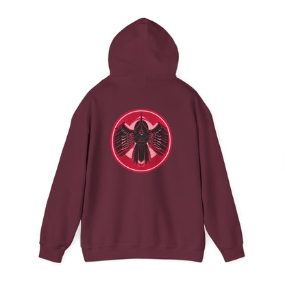 CatBat Dark Angel Gothic Hooded Sweatshirt with Winged Design, Cozy Unisex Hoodie for Casual Wear, Perfect Gift for Birthdays, Halloween, and More
