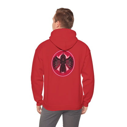 CatBat Dark Angel Gothic Hooded Sweatshirt with Winged Design, Cozy Unisex Hoodie for Casual Wear, Perfect Gift for Birthdays, Halloween, and More