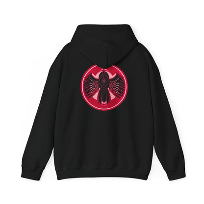 CatBat Dark Angel Gothic Hooded Sweatshirt with Winged Design, Cozy Unisex Hoodie for Casual Wear, Perfect Gift for Birthdays, Halloween, and More