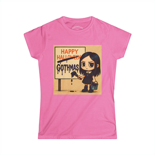 Happy Gothmas Shirt, Cute Goth Graphic Tee, Alternative Fashion, Gift for Goth Friends