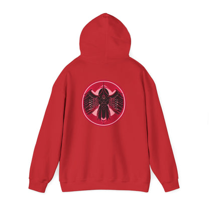 CatBat Dark Angel Gothic Hooded Sweatshirt with Winged Design, Cozy Unisex Hoodie for Casual Wear, Perfect Gift for Birthdays, Halloween, and More
