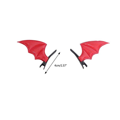 Dark Cute Devil Barrettes Gothic Style