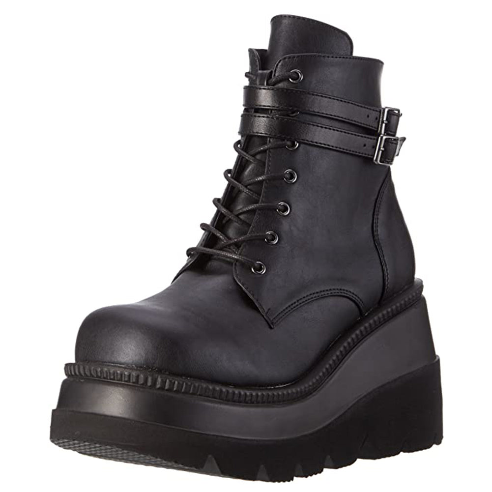 Women's Dark Gothic Wedge Platform Ankle Boots