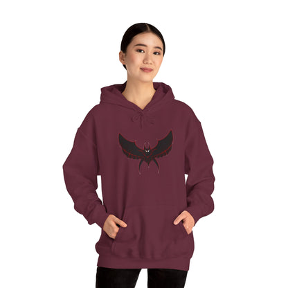 CatBat Dark Angel Gothic Hooded Sweatshirt with Winged Design, Cozy Unisex Hoodie for Casual Wear, Perfect Gift for Birthdays, Halloween, and More