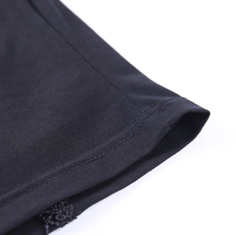 Vintage Bodycon Bandage Lace Black T-shirts