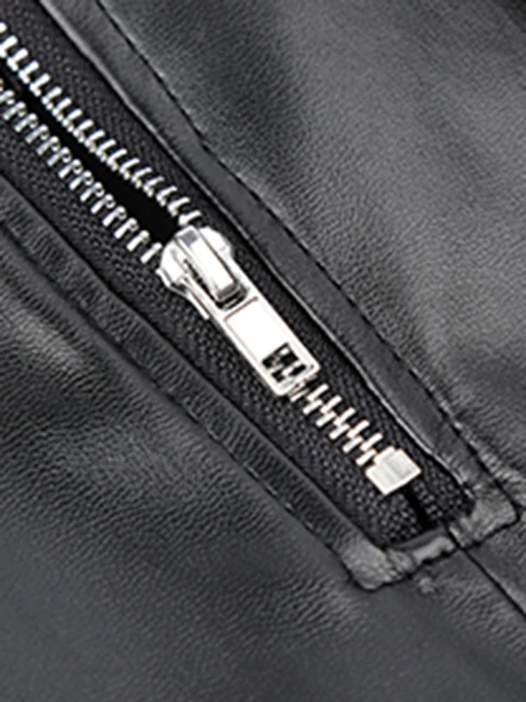 Lautaro Black Soft Pu Leather Pleated Skirt Women High Waist Goth Vintage Punk Style Luxury Designer Clothes 2025