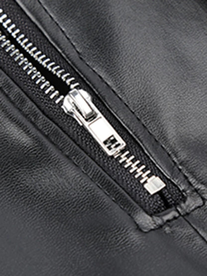 Lautaro Black Soft Pu Leather Pleated Skirt Women High Waist Goth Vintage Punk Style Luxury Designer Clothes 2025