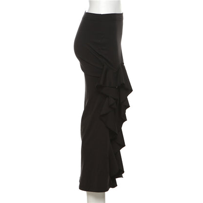 AltGoth  Coquette Mall Goth Skirt Women Streetwear Grunge High Waist Irregulr Split Skirt Vintage Emo Alternative Indie Clothes