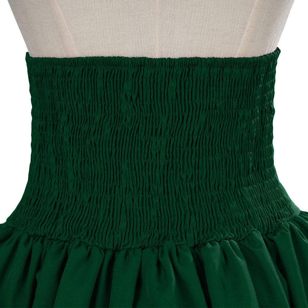 Victorian Period Skirt Girls Black Gothic Style Multi-layer Cake Half Dress Princess Cosplay Banquet Lolita