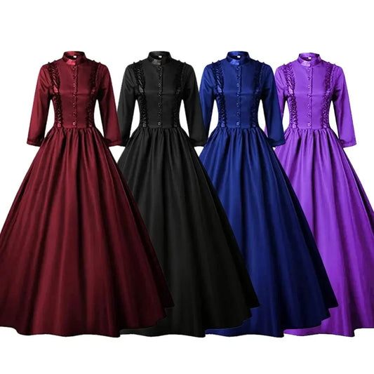 Victorian Skirt Renaissance Dress Queen Masquerade Costume Halloween Costumes for Women Haikyuu