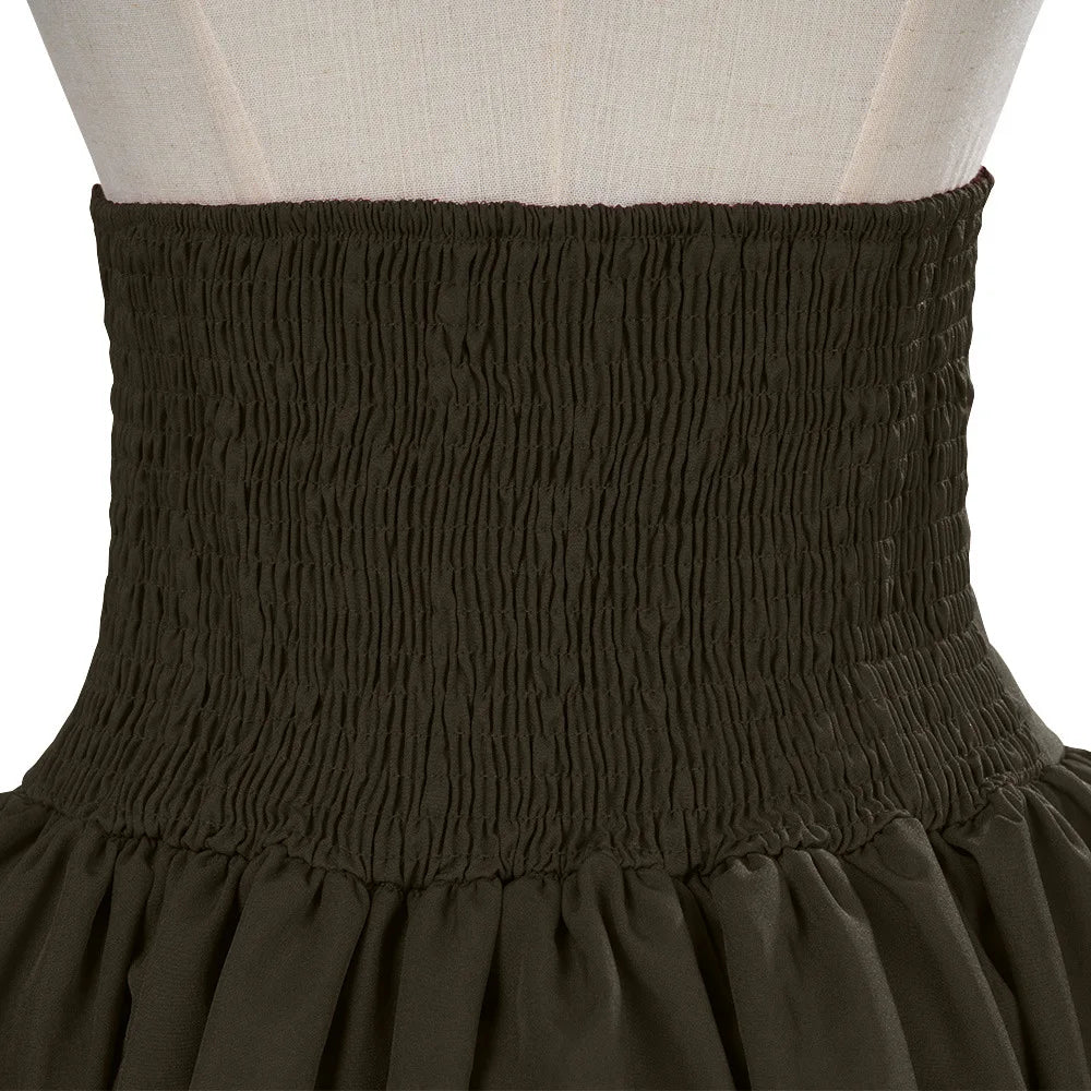 Victorian Period Skirt Girls Black Gothic Style Multi-layer Cake Half Dress Princess Cosplay Banquet Lolita
