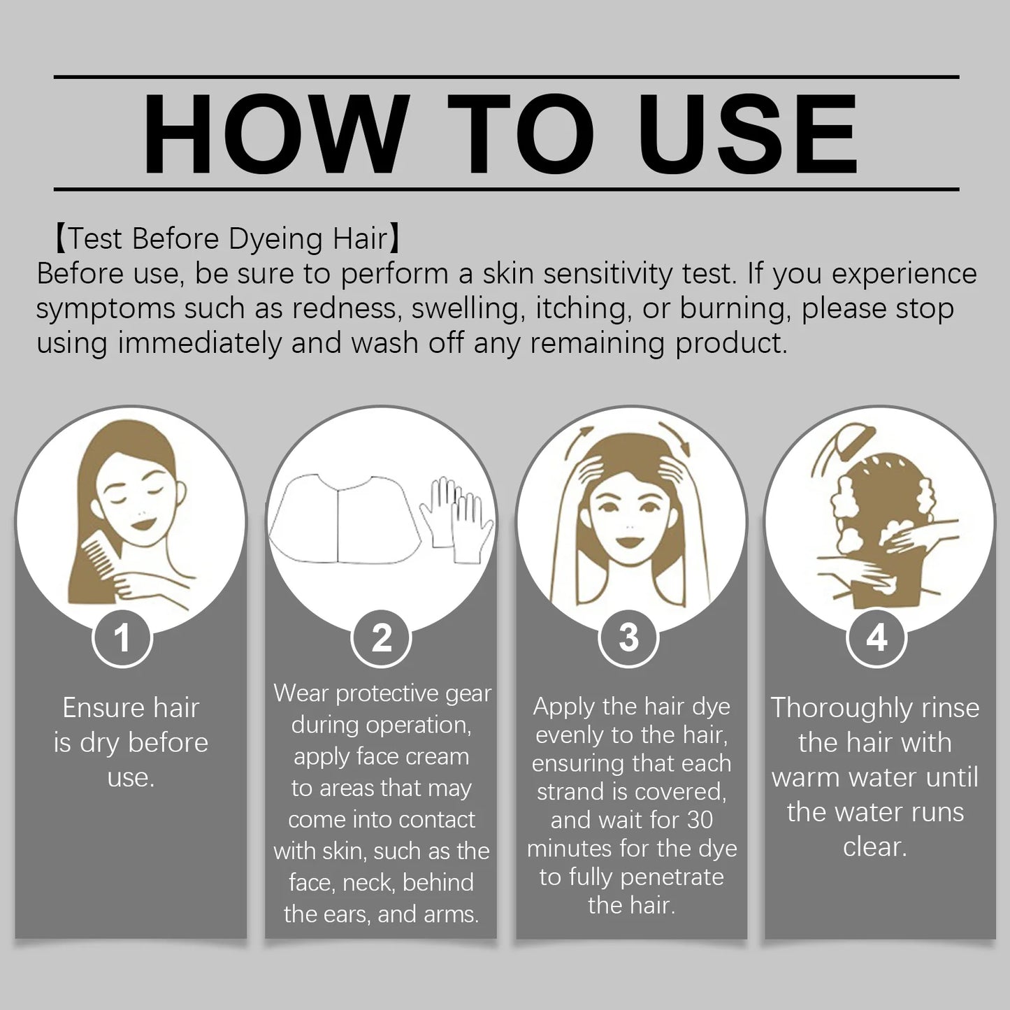 Hair Color Wax Dye Natural Matte Long-Lasting Cream