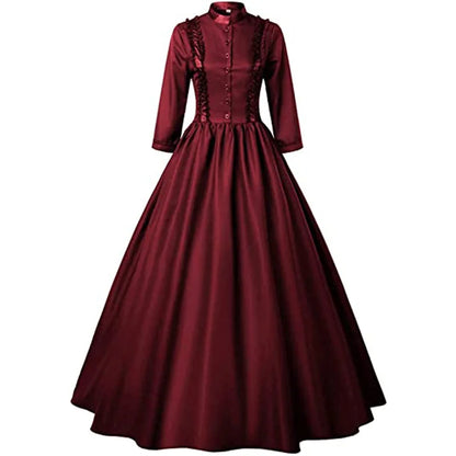 Victorian Skirt Renaissance Dress Queen Masquerade Costume Halloween Costumes for Women Haikyuu