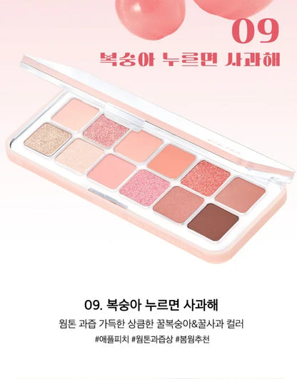 12 Colors Pink Eye Shadow Pallet Clear Glitter Pearl