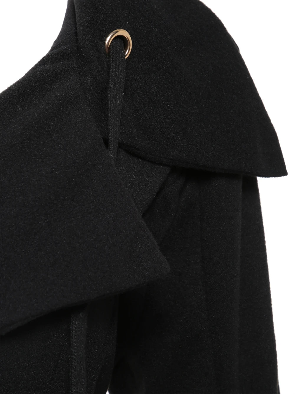Goth Overcoat Trench Coat Long Slim Asymmetric Lapel Collar Button