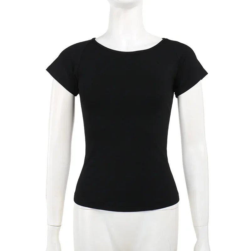 Gothic See Through Angel Graphic Print T-shirt