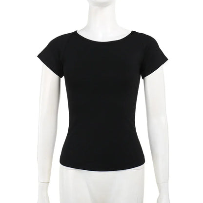Gothic See Through Angel Graphic Print T-shirt