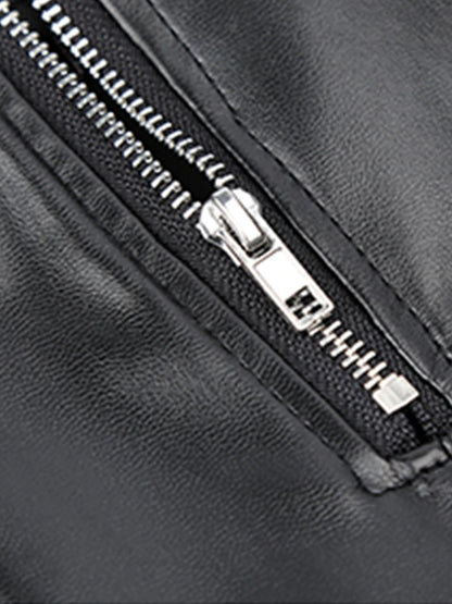 Lautaro Black Soft Pu Leather Pleated Skirt Women High Waist Goth Vintage Punk Style Luxury Designer Clothes 2025