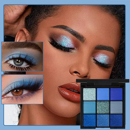 9-Grid Red Eyeshadow Palette Eye Shadow Makeup Long Lasting