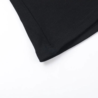Goth Mesh Patchwork Cross Turtleneck Pullovers