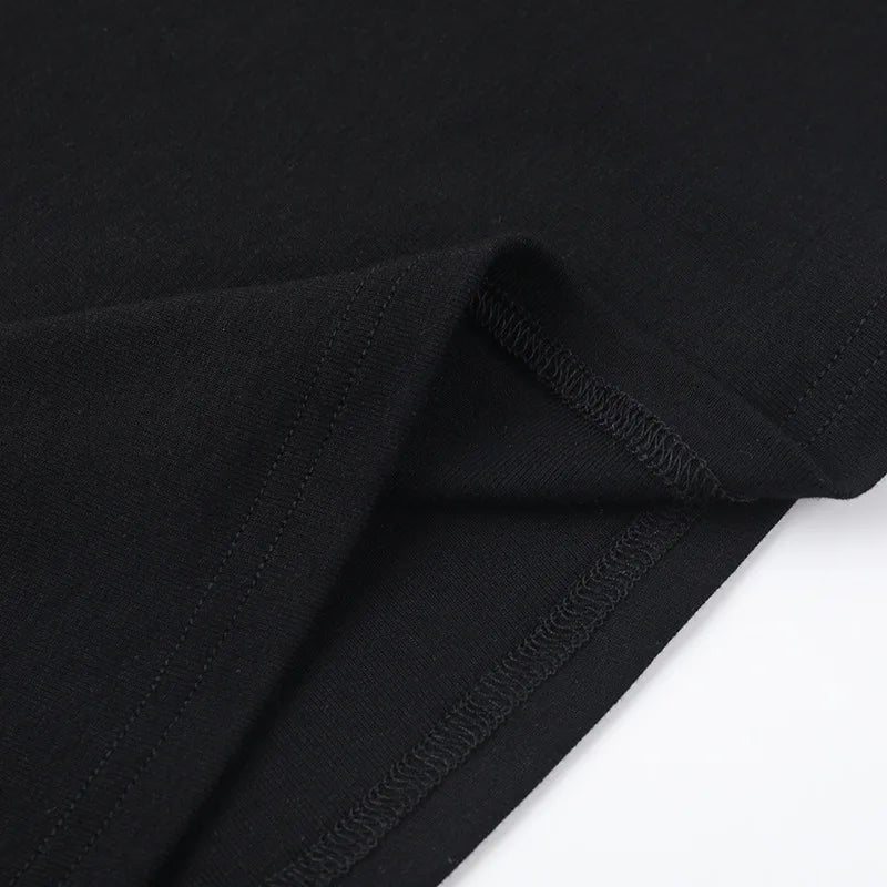Goth Mesh Patchwork Cross Turtleneck Pullovers