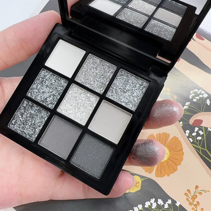 9-Grid Red Eyeshadow Palette Eye Shadow Makeup Long Lasting