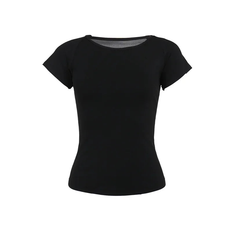 Gothic See Through Angel Graphic Print T-shirt