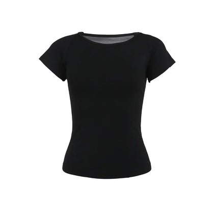 Gothic See Through Angel Graphic Print T-shirt