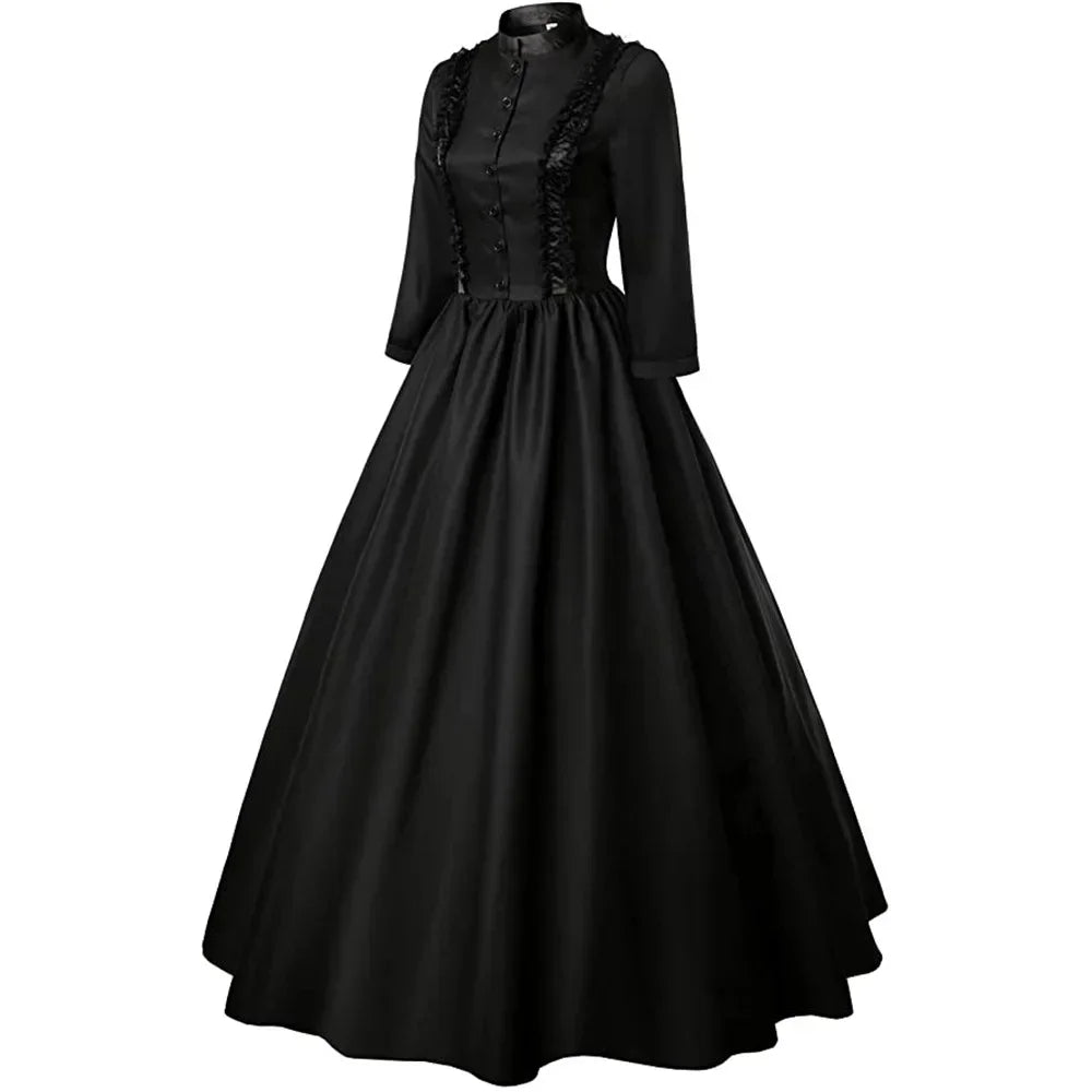 Victorian Skirt Renaissance Dress Queen Masquerade Costume Halloween Costumes for Women Haikyuu
