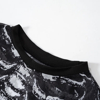 Gothic Skeleton Pattern Round Neck Long Sleeve