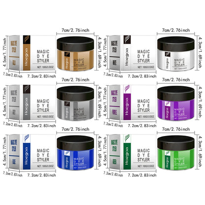 Hair Color Wax Dye Natural Matte Long-Lasting Cream