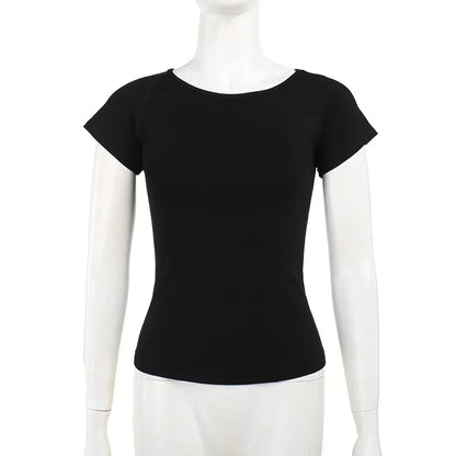 Gothic See Through Angel Graphic Print T-shirt