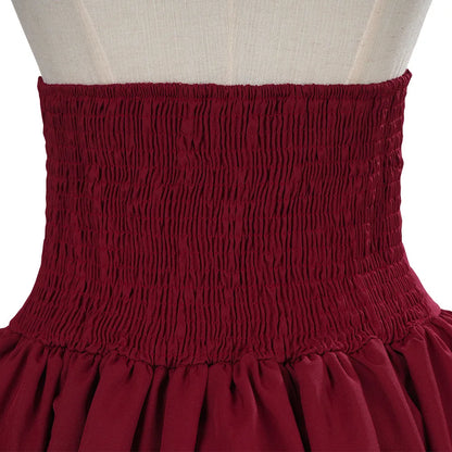 Victorian Period Skirt Girls Black Gothic Style Multi-layer Cake Half Dress Princess Cosplay Banquet Lolita