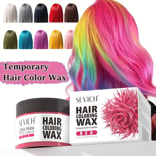 Hair Color Wax Temporary Long Lasting Mud Styling 10 Color Coloring Cream