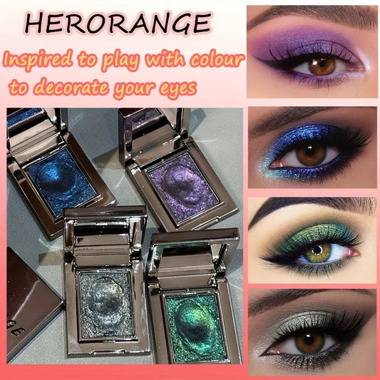Monochrome Eye Shadow, Flashing, Brightening, Long-Lasting Color, Waterproof and Sweat-Proof, Natural Cosmetics