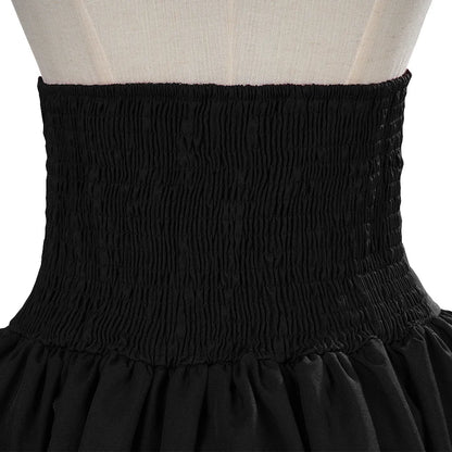 Victorian Period Skirt Girls Black Gothic Style Multi-layer Cake Half Dress Princess Cosplay Banquet Lolita