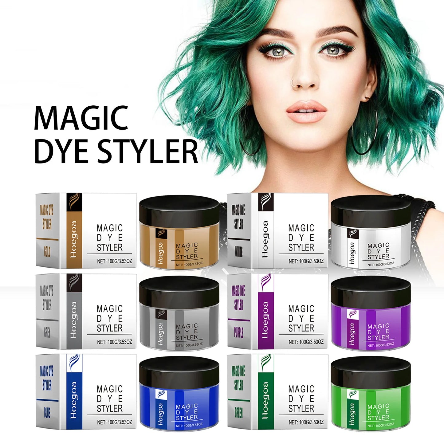 Hair Color Wax Dye Natural Matte Long-Lasting Cream