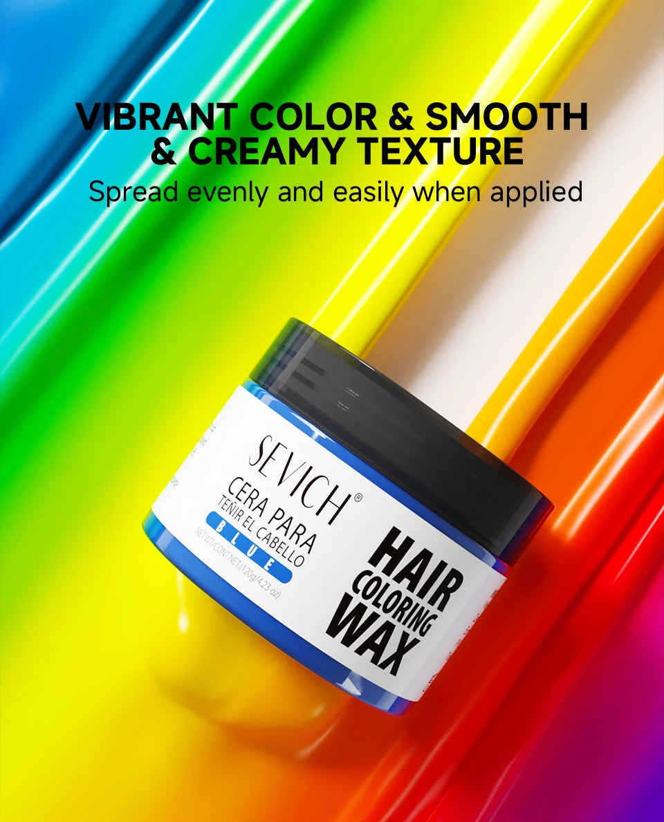 Hair Color Wax Temporary Long Lasting Mud Styling 10 Color Coloring Cream